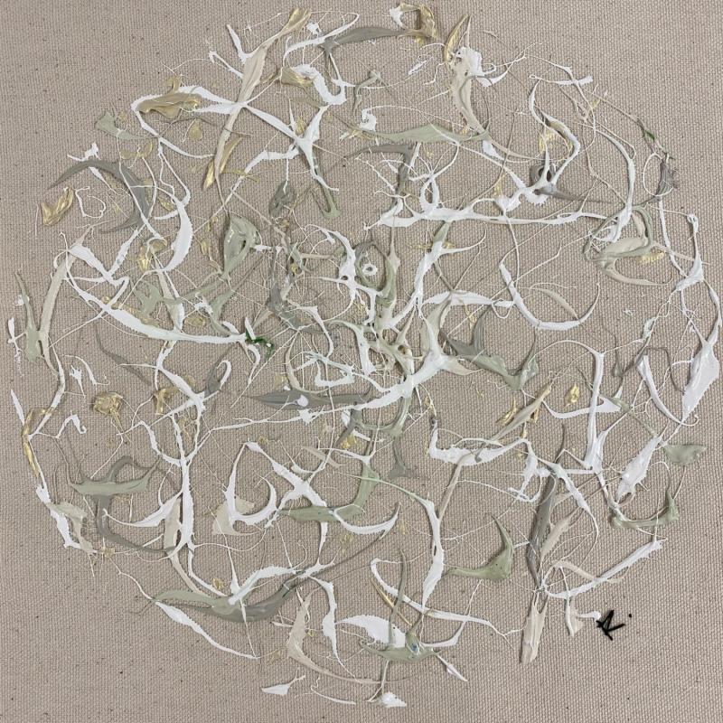 Painting La perle by Cantin Rose | Painting Abstract Subject matter Minimalist Acrylic