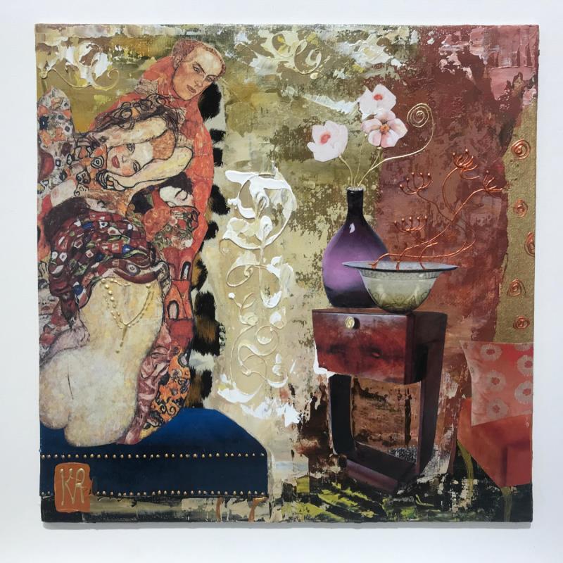 Gemälde trip 1 von Romanelli Karine | Gemälde Figurativ Alltagsszenen Collage