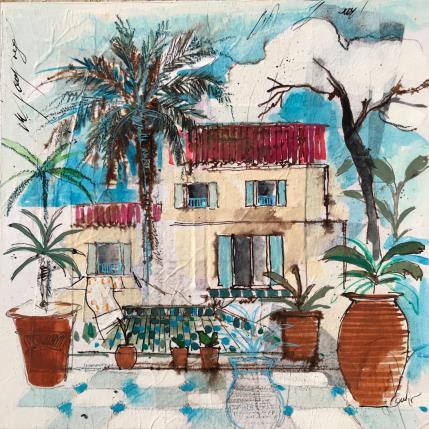 Peinture la bastide par Colombo Cécile | Tableau Figuratif Acrylique, Pastel Marine, Paysages, Scènes de vie