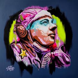 Peinture Saint-Exupéry par Sufyr | Tableau Street Art Acrylique, Graffiti Icones Pop