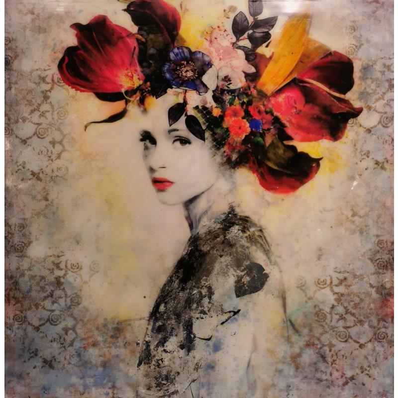 Painting Carisma natural by Bofill Laura | Painting Figurative Portrait Wood Acrylic