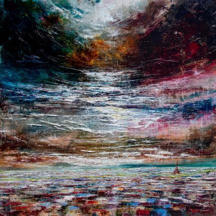 Painting Paris le jour - ciel tourmenté by Reymond Pierre | Painting Figurative Oil Landscapes, Urban