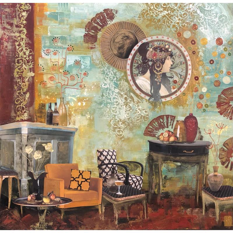 Pintura Sérénité por Romanelli Karine | Pintura Figurativo Collage