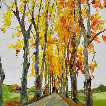 Painting The road in autumn by Chen Xi | Painting Figurative Oil Landscapes, Nature, Pop icons