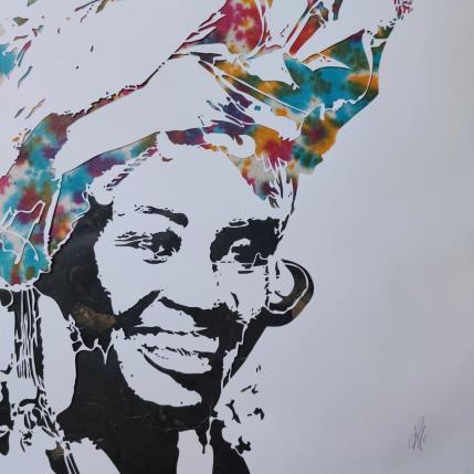 Peinture Smile is the key par Louafi Valentine | Tableau Figuratif Minimaliste, Portraits