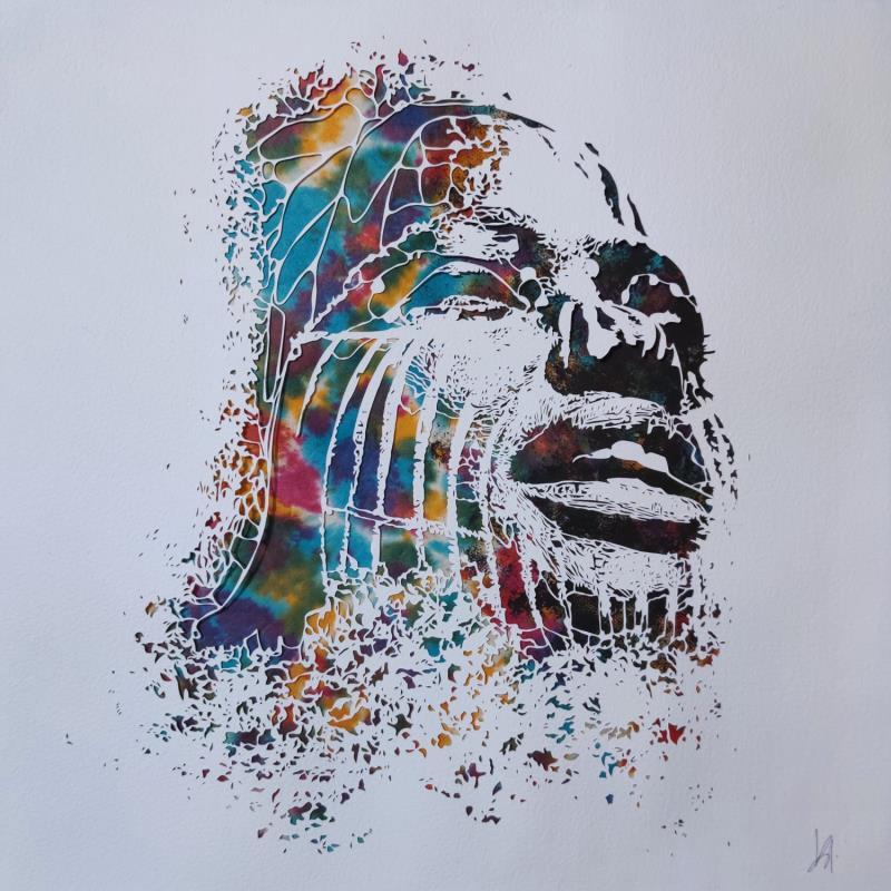 Painting Ecstasy by Louafi Valentine | Painting Figurative Portrait Minimalist