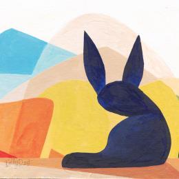 Gemälde Bob Cat von Billy Dust | Gemälde Abstrakt Acryl Alltagsszenen, Minimalistisch, Stillleben