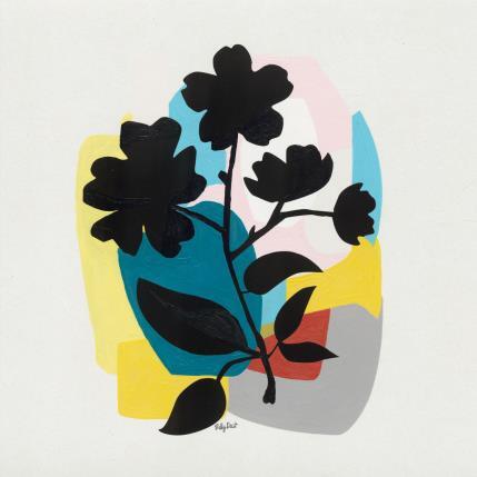 Peinture Spanish Flower par Billy Dust | Tableau Abstrait Acrylique Minimaliste, Natures mortes