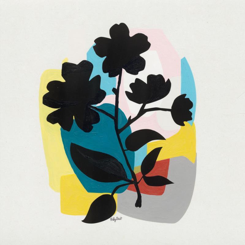 Painting Spanish Flower by Billy Dust | Painting Abstract Still-life Minimalist Acrylic