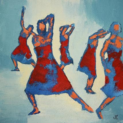 Painting Liesse by Malfreyt Corinne | Painting Figurative Oil Life style