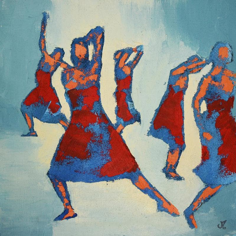 Gemälde Liesse von Malfreyt Corinne | Gemälde Figurativ Alltagsszenen Öl