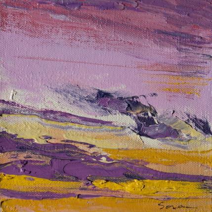 Painting Last light by Fran Sosa | Painting Abstract Oil Landscapes