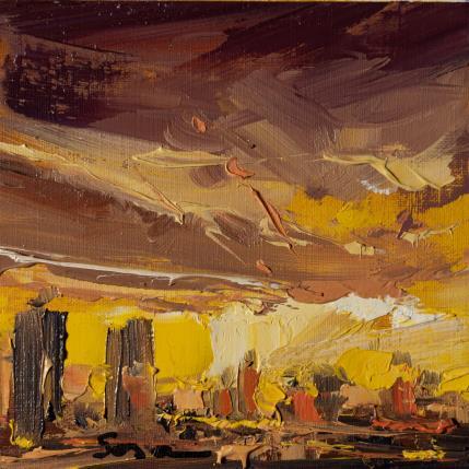 Painting Yellow sky by Fran Sosa | Painting Figurative Oil Landscapes