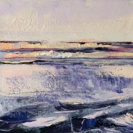 Painting Movements in the water by Fran Sosa | Painting Abstract Oil Marine