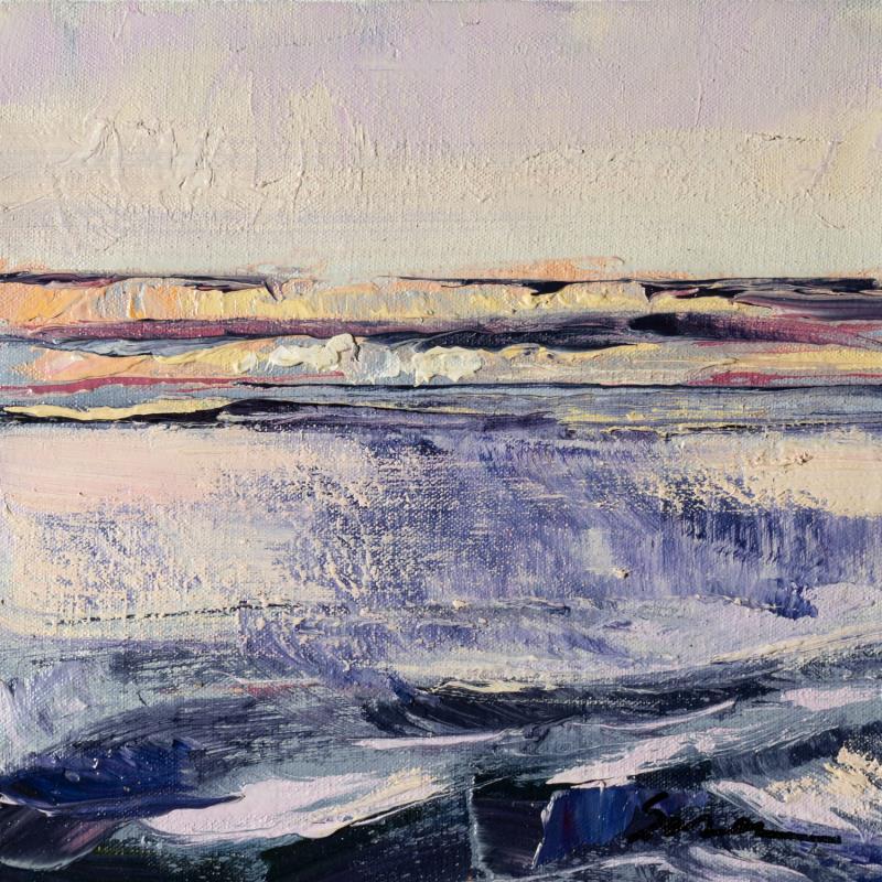 Painting Movements in the water by Fran Sosa | Painting Abstract Marine Oil