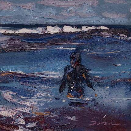 Painting To the sea by Fran Sosa | Painting Figurative Oil Landscapes, Life style, Marine