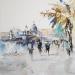 Painting LA JETÉE PROMENADE by Poumelin Richard | Painting Figurative Landscapes Urban Oil
