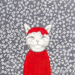 Peinture Spider Cat par Ann R | Tableau Art naïf Encre, Papier Animaux, Icones Pop, Portraits