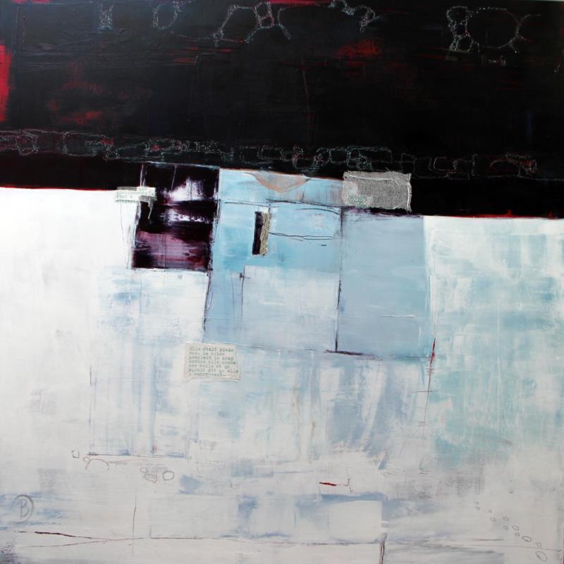 Pintura Crime sous la neige por Lau Blou | Pintura Abstracto Minimalista Acrílico