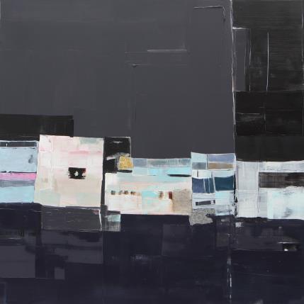 Peinture The city in the shadow  par Lau Blou | Tableau Abstrait Acrylique minimaliste