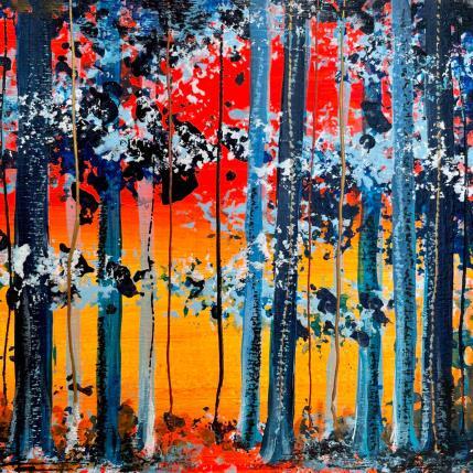 Peinture Coucher de soleil par Locoge Alice | Tableau Figuratif Acrylique Animaux