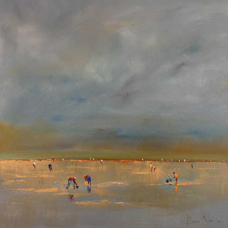 Peinture Quand la mer part par Klein Bruno | Tableau Figuratif Huile