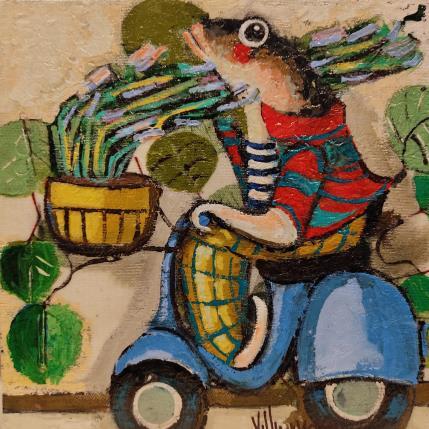 Gemälde Ramo para novia von Villanueva Puigdelliura Natalia | Gemälde Figurativ Öl Tiere