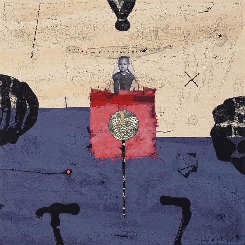 Painting 25-99 by Boitier Thierry | Painting Abstract Portrait Acrylic