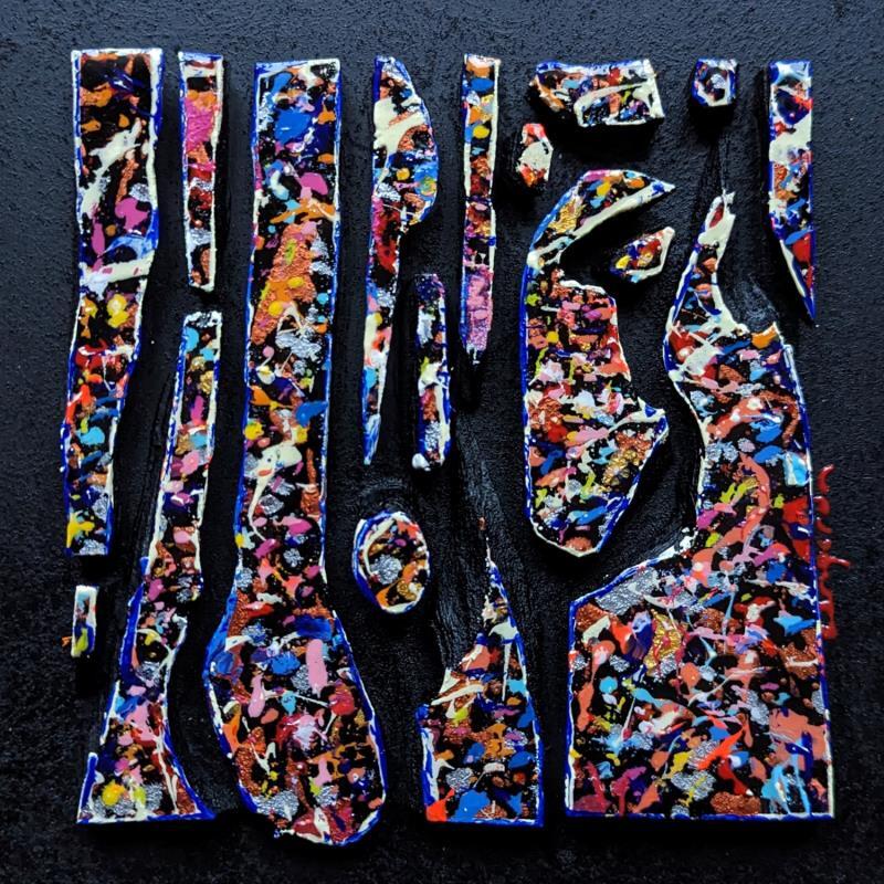 Pintura bc9 forme multi or argent cuivre por Langeron Luc | Pintura Abstracto Madera Acrílico Resina