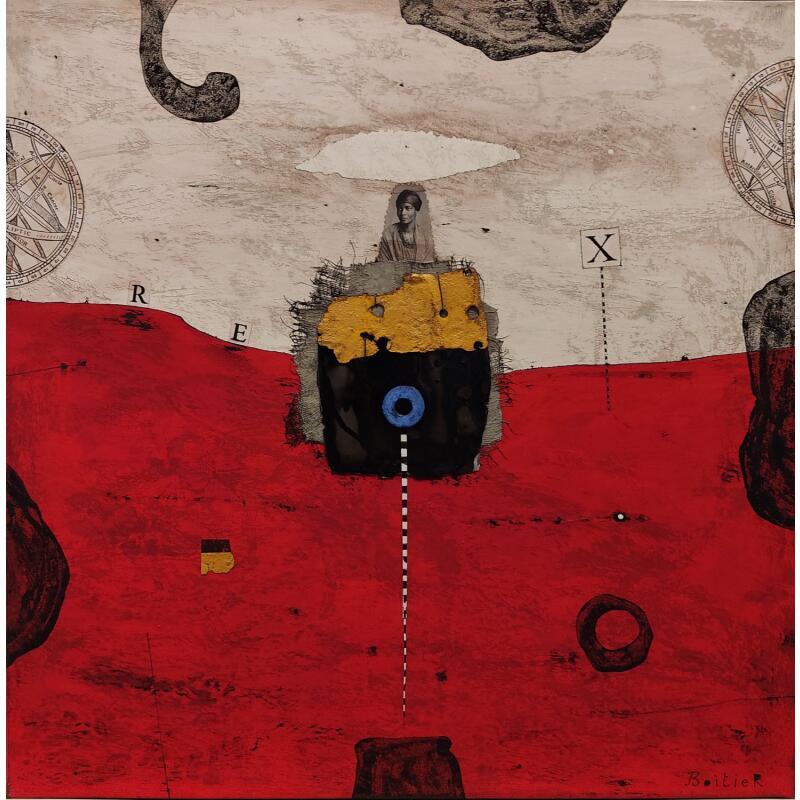 Pintura Tropique du Capricorne por Boitier Thierry | Pintura Abstracto Retrato Acrílico