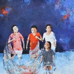 Pintura Sans titre 5.35 por Abiy | Pintura Figurativo Aceite Life style, Retrato