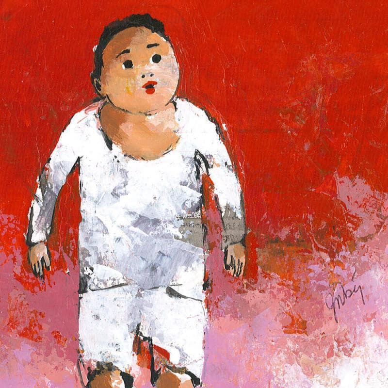 Painting ST 13-1 by Abiy | Painting Naive art Life style Oil