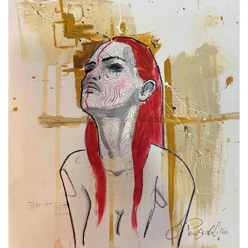 Peinture Princess par Paris Sketch Culture | Tableau Pop-art Portraits Icones Pop Minimaliste Acrylique