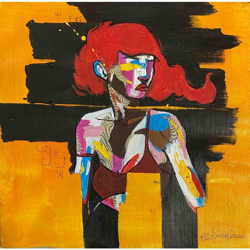 Peinture Contener par Paris Sketch Culture | Tableau Pop-art Portraits Icones Pop Minimaliste Acrylique