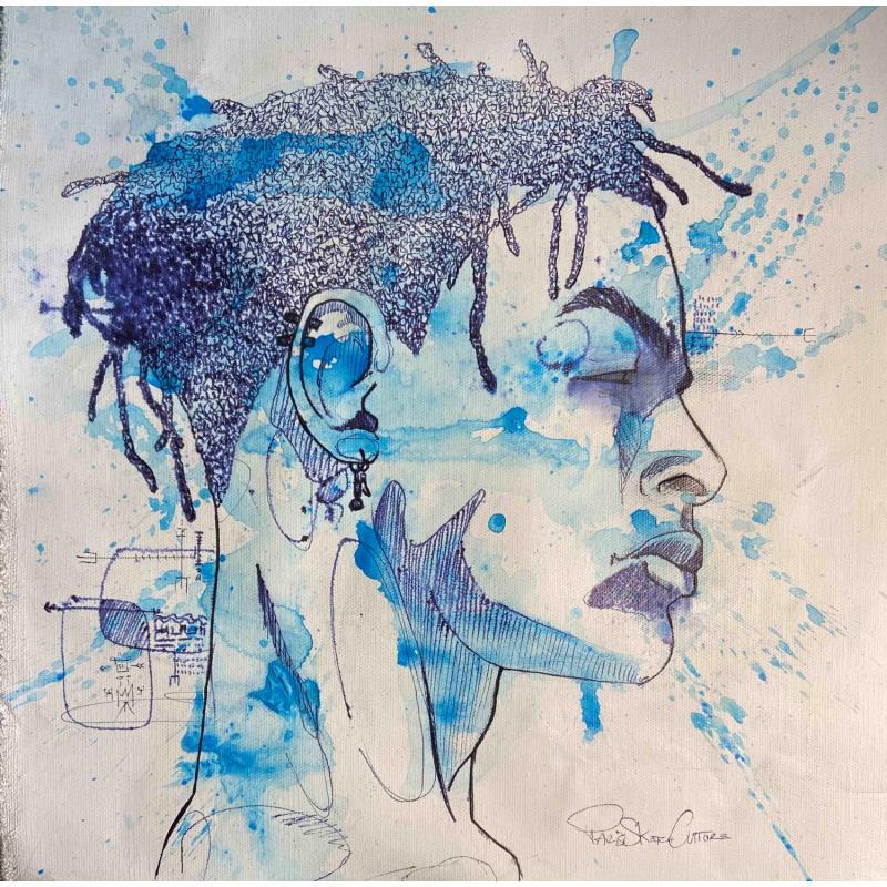 Peinture Basketa par Paris Sketch Culture | Tableau Art naïf Portraits Icones Pop Minimaliste Acrylique