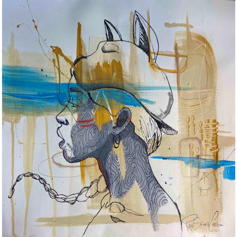 Peinture Dacat Down par Paris Sketch Culture | Tableau Pop-art Portraits Icones Pop Minimaliste Acrylique