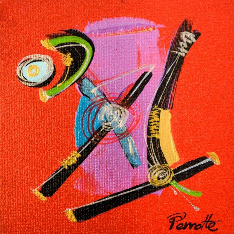 Painting Nipo by Perrotte | Painting Abstract Minimalist Acrylic