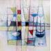 Painting AL76 LES VOILIERS by Burgi Roger | Painting Figurative Marine Acrylic