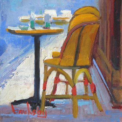 Painting Chaises by Brooksby | Painting Figurative Oil Life style, Still-life