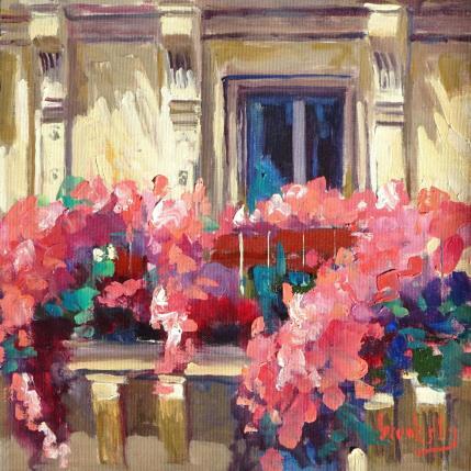Painting Bougainvillier by Brooksby | Painting Figurative Oil Landscapes, Urban