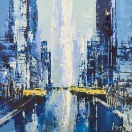 Gemälde Taxis von Dessein Pierre | Gemälde Impressionismus Öl Urban