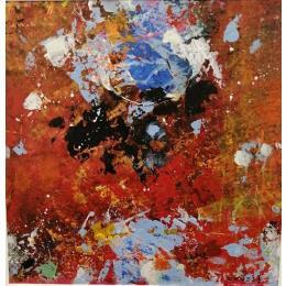 Gemälde FIESTA 2 von Jiménez Conesa Francisco | Gemälde Abstrakt Acryl, Öl Minimalistisch, Pop-Ikonen