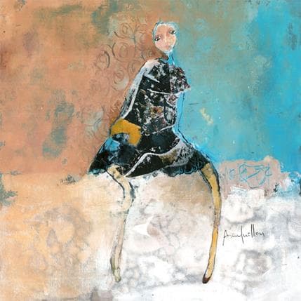 Pintura Portrait de celle qui regarde la mer por Guillon Anne | Pintura Figurativo Life style