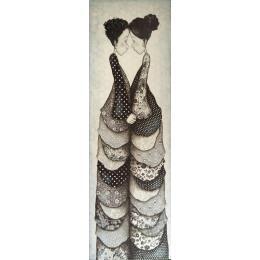 Peinture Margot et Lucien  par Blais Delphine | Tableau Art naïf Acrylique scènes de vie