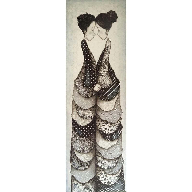 Painting Margot et Lucien  by Blais Delphine | Painting Naive art Life style Acrylic