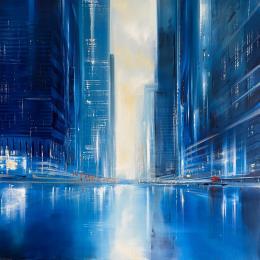 Painting Bivius by Guillet Jerome | Painting Figurative Acrylic, Oil Urban