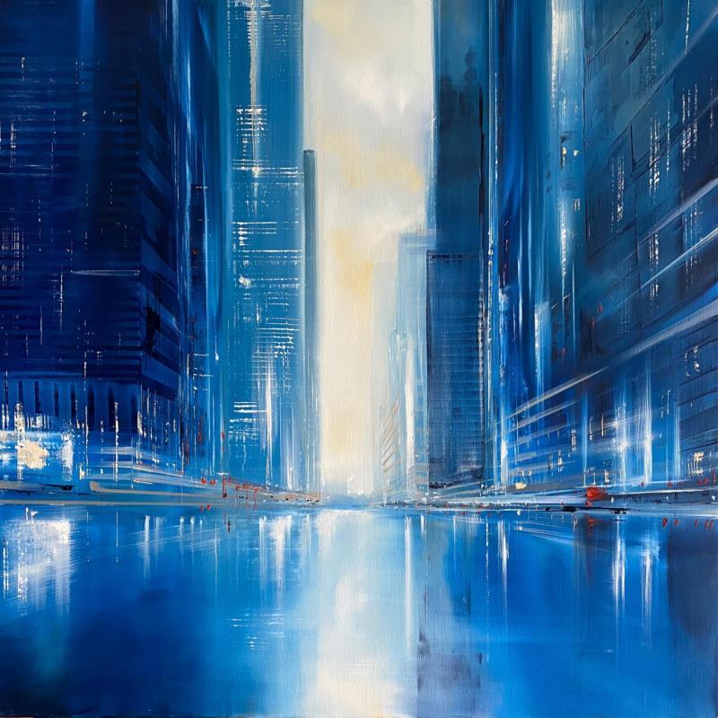 Peinture Bivius par Guillet Jerome | Tableau Figuratif Urbain Huile Acrylique