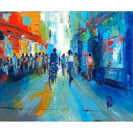 Painting Week-end en ville by Raffin Christian | Painting Figurative Oil Urban