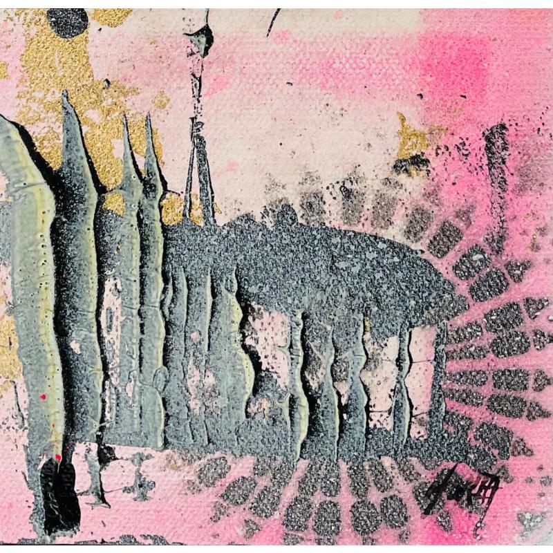 Gemälde Pinky rosace  - Cathédrale de Strasbourg von Horea | Gemälde Figurativ Öl