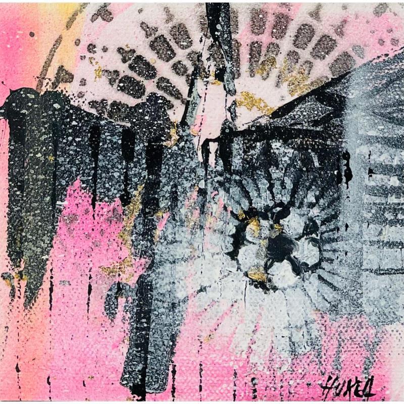 Peinture Pinky cathédrale - Cathédrale de Strasbourg par Horea | Tableau Figuratif Huile